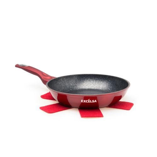 Padella antiaderente, rosso, 28 cm
