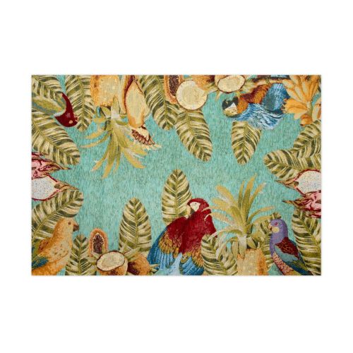 Tappeto arredo, stile esotico, multicolore, 165x110 cm