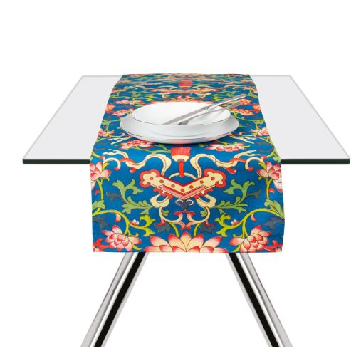 Runner, stile cinese, 100% cotone, 45x140 cm
